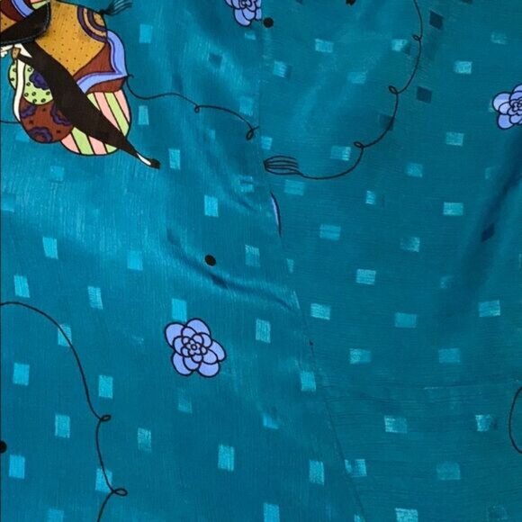 Vintage Diane Von Furstenberg Art To Wear Lady Novelty Print Avant Garde Top - Picture 9 of 9